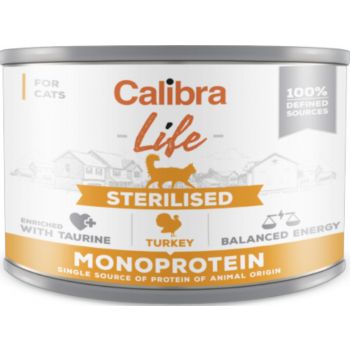  Calibra Cat Wet Food Life Can Sterilised Turkey 200g 