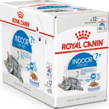  Royal Canin  INDOOR 7+ JELLY Cat Wet Food Box Of 12x85G 