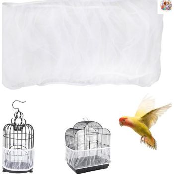  Bird Cage Cover Round Large White 