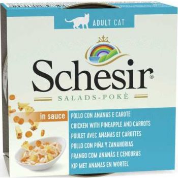  Schesir Salad Cat Wet Food Chicken With Pineapple And Carrots 85g 