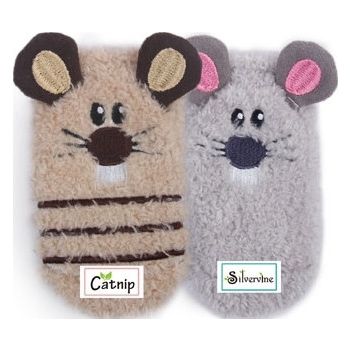  Sock Cuddler Mouse Sock Cat Toy  2pack   L 12 x W 7.2 x H 1.5.  Cm 