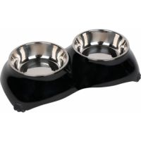 4 Paw Dinner Set Bowls Medium  Black