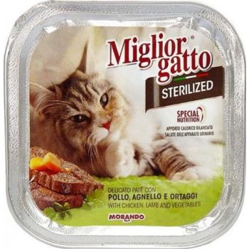  Miglior Gatto Sterilized with Chicken, Lamb & Vegetables Cat Food, 100g 