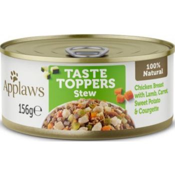  Applaws Topper in Stew Chicken Lamb Veg Dog Tin 156g 