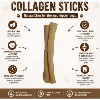  Petrix Collagen Sticks 12" - 6 Pcs 