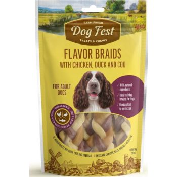  Dog Fest Flavor Braids With Chicken, Duck And Fish 90g 