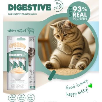  M-PETS Creamy with Functions – Cat treat – Digestive – Lamb & Tuna & Salmon 4x15g (60g) 
