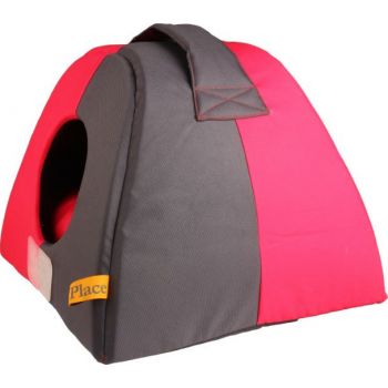  Gigwi Place Pet House Canvas, Plush, TPR Rose Red Small 