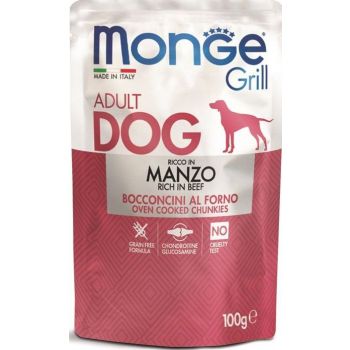  Monge Grill Adult DogWet Food  Rich In Beef 100g 