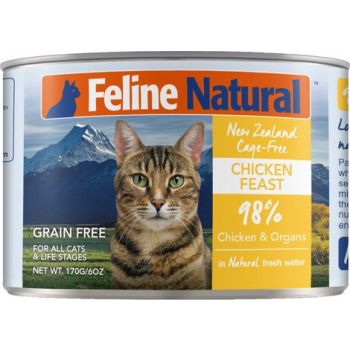  FELINE NATURAL CANNED CHICKEN CAT WET FOOD 170G 