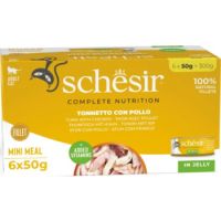 Schesir Cat Wet Food  Multipack Can Tuna With Chicken-6x50g