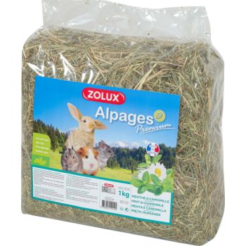  Zolox PREMIUM ALPINE HAY WITH MINT & CHAMOMILE 1 KG 