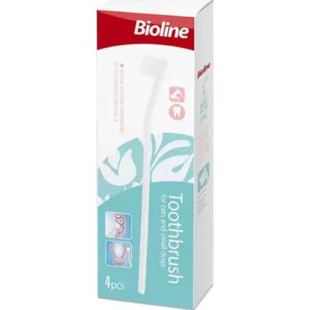  Bioline Toothbrush for Cat & Puppy Set 4 Pcs 