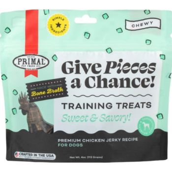  Primal Give Pieces A Chance – Chicken with Broth Jerky Treat 4oz 