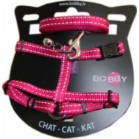 SAFE CAT HARNESS & LEAD FUSHIA 28CM