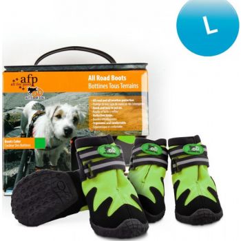  OUTDOOR DOG SHOES - GREEN / L 