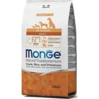 Monge Natural Superpremium Adult with duck, rice and potatoes 2.5kg