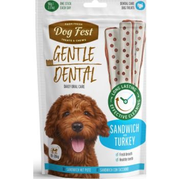  Dog Fest Dental Treats For Adult Dogs -Sandwich -Turkey 90g 