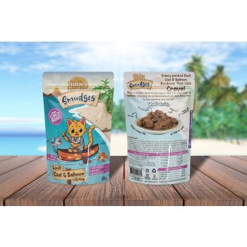  Smudges Cod & Salmon Adult Cat wet food in Gravy 85g Pouch 