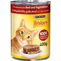 Purina Friskies Beef And Vegetables In Chunk Pound Cat Wet  Food 400g