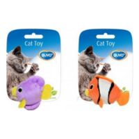 Duvo Cat Toys Assortment Fish Orange/Blue 2pc - 7.5x 9 X 3.5cm