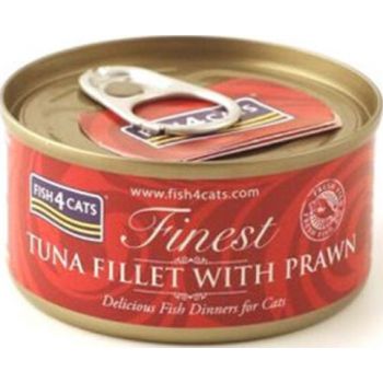  Fish4Cats Tuna Fillet with Prawn Wet Food 70g 