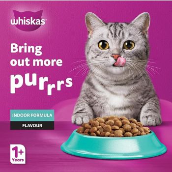  Whiskas Adult Indoor Formula Dry Cat Food - 1.1KG 