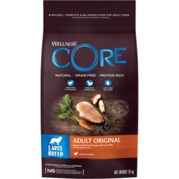  Wellness CORE Original Turkey with Chicken Large Breed Adult Dog Dry Food, 10 Kg 