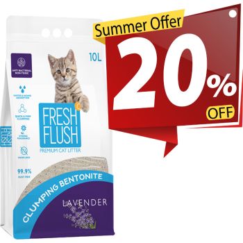  Fresh Flush 10 LT Lavender Scented Cat Litter 