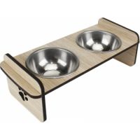 Okutan Wooden Demounted Double Dish Bowk Light Oak
