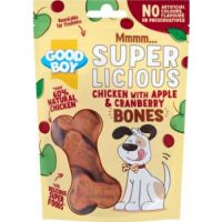 GOODBOY SUPER LICIOUS CHICKEN WITH APPLE & CRANBERRY BONES 100G