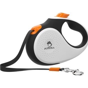  Pupstra Retractable Leash White Medium Up to 25kg 