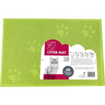  M-PETS Footprint Cat Litter Mat Green 