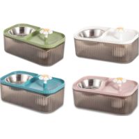 Saas Cat Bowls With Water Fountain Feeder 3L In Mix Color
