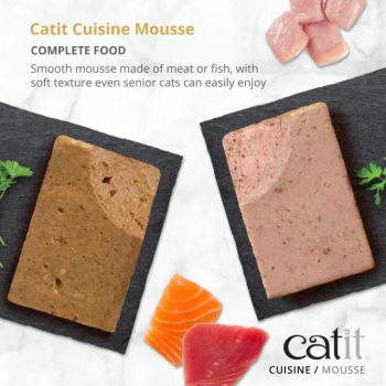  Catit Cuisine Ocean Fish Mousse with Tuna & Salmon, 90g Tetra 