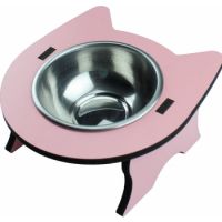 Okutan Single Cat Bowl Pink