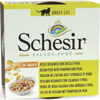 Schesir Salad Cat Wet Food Ocean Fish With Pumpkin And Pear 85g 