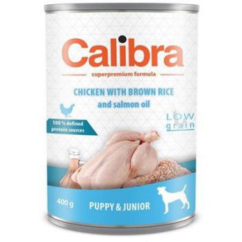  Calibra Sp Cans Dog Puppy&Junior Chicken With Brown Rice And Salmon Oil 400G 