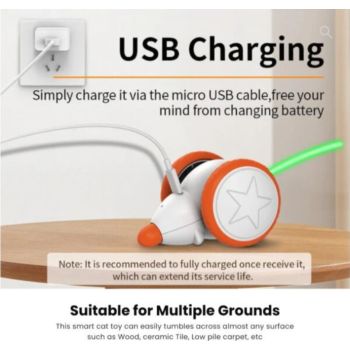  Cozy Paws Interactive Cat Toy with LED Light and USB Rechargeable 