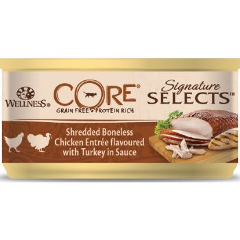  Wellness CORE Cat Wet Food Signature Selects Shredded Chicken & Turkey, 79g 