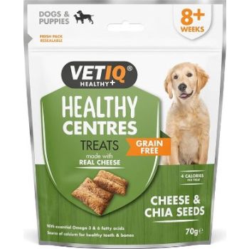  VetIQ Healthy Centres Cheese Chia Seeds Dog Treats 70g 