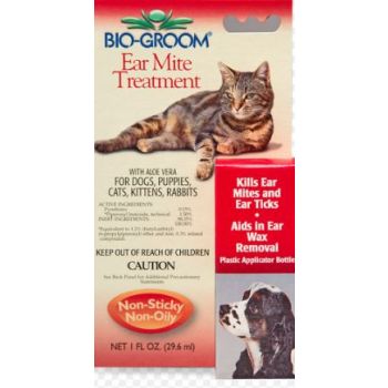  Bio Groom Ear Mite Treatment For Cats and Dogs 