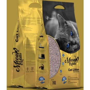  Meow Mates Bentonite Cat Litter - Lemon Scent 16L-10kg 