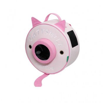  Round Kitty Pink Bag Carrier 35L x 15W x 35Hcm 