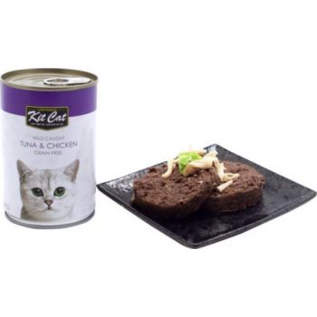  Kit Cat Wet Food Wild Caught Tuna & Chicken 400G 