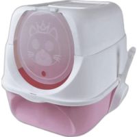 Cozy Paws Large Hooded Cat Toilet-57*41*38cm (pink)