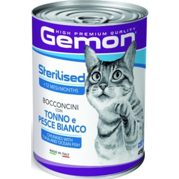  Gemon Cat Wet Food Sterelized with Tuna and Ocean fish 415 g 