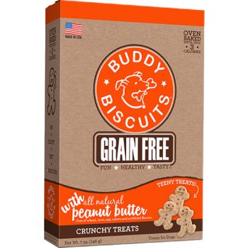  Buddy Biscuits Grain Free TEENY Crunchy Treats With Peanut Butter - 7 Oz 