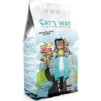 Cat's Way White Compact Marseille Soap Scented Cat Litter - 20 L 