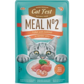  Cat Fest Meal No 2 Cat Food in Jelly-Tuna With Shrimp 50g 